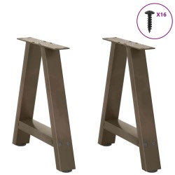 Pieds de table basse en forme de A, 2 pièces, 38 x (42-43) cm, acier 