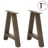 Pieds de table basse en forme de A, 2 pièces, 38 x (42-43) cm, acier 