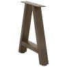 Pieds de table basse en forme de A, 2 pièces, 38 x (42-43) cm, acier 