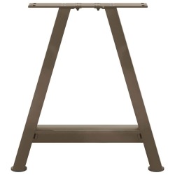 Pieds de table basse en forme de A, 2 pièces, 38 x (42-43) cm, acier 