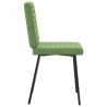 Chaises à manger lot de 4 vert clair velours 