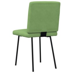 Chaises à manger lot de 4 vert clair velours 