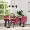 Chaises à manger lot de 4 Rouge bordeaux Velours 