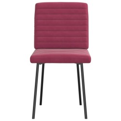Chaises à manger lot de 4 Rouge bordeaux Velours 