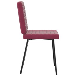 Chaises à manger lot de 4 Rouge bordeaux Velours 