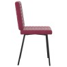 Chaises à manger lot de 4 Rouge bordeaux Velours 