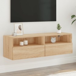 Meuble TV mural chêne sonoma 100x30x30 cm bois d'ingénierie 