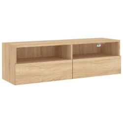 Meuble TV mural chêne sonoma 100x30x30 cm bois d'ingénierie 
