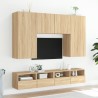 Meuble TV mural chêne sonoma 100x30x30 cm bois d'ingénierie 
