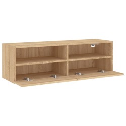 Meuble TV mural chêne sonoma 100x30x30 cm bois d'ingénierie 