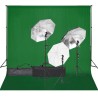 Kit de studio photo avec éclairage et toile de fond 