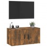 Meuble TV mural Chêne fumé 80x34,5x40 cm 