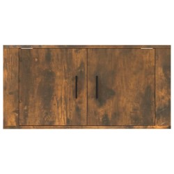 Meuble TV mural Chêne fumé 80x34,5x40 cm 