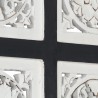 Panneau mural sculpté à la main MDF 40x40x1,5 cm Noir et blanc 