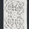 Panneau mural sculpté à la main MDF 40x40x1,5 cm Noir et blanc 