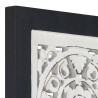 Panneau mural sculpté à la main MDF 40x40x1,5 cm Noir et blanc 