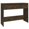Table console chêne fumé 100x35x76,5 cm bois d'ingénierie 