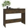 Table console chêne fumé 100x35x76,5 cm bois d'ingénierie 