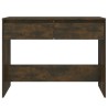 Table console chêne fumé 100x35x76,5 cm bois d'ingénierie 