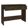 Table console chêne fumé 100x35x76,5 cm bois d'ingénierie 