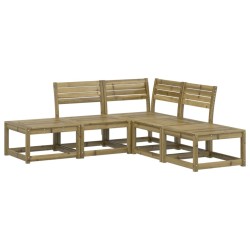 Salon de jardin 5 pcs bois de pin imprégné 