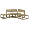 Salon de jardin 5 pcs bois de pin imprégné 