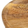 Tables d'appoint rondes 2 pcs Bois de manguier solide et acier 