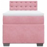Sommier à lattes de lit avec matelas Rose 100x200 cm Velours 
