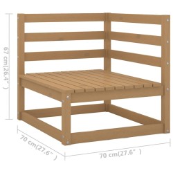Salon de jardin 6 pcs bois de pin massif 