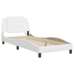 Cadre de lit avec LED sans matelas blanc 80x200 cm 
