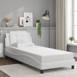 Cadre de lit avec LED sans matelas blanc 80x200 cm 