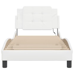 Cadre de lit avec LED sans matelas blanc 80x200 cm 