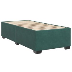 Sommier à lattes de lit avec matelas Vert foncé 100x200 cm 