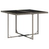 Ensemble à manger de jardin et coussins 7 pcs gris rotin 