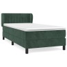 Sommier à lattes de lit avec matelas Vert foncé 90x200 cm 