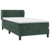 Sommier à lattes de lit avec matelas Vert foncé 90x200 cm 
