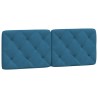 Lit avec matelas bleu 120x200 cm velours 