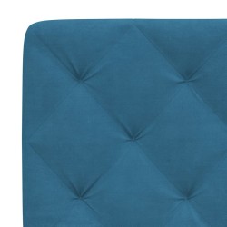 Lit avec matelas bleu 120x200 cm velours 