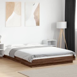 Cadre de lit sans matelas chêne marron 120x200 cm 
