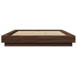 Cadre de lit sans matelas chêne marron 120x200 cm 