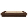 Cadre de lit sans matelas chêne marron 120x200 cm 