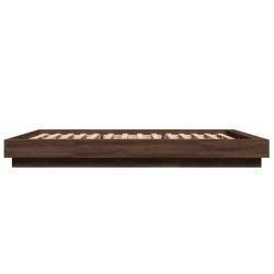 Cadre de lit sans matelas chêne marron 120x200 cm 