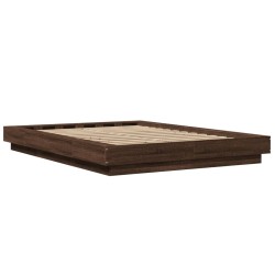 Cadre de lit sans matelas chêne marron 120x200 cm 