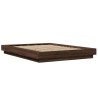 Cadre de lit sans matelas chêne marron 120x200 cm 