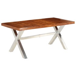 Table à manger bois massif 180x90x76 cm 