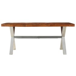 Table à manger bois massif 180x90x76 cm 