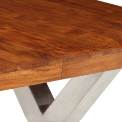 Table à manger bois massif 180x90x76 cm 