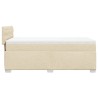 Sommier à lattes de lit et matelas Crème 90x190 cm Tissu 