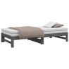 Lit coulissant sans matelas gris 2x(90x190) cm 