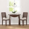 Chaises à manger coussins 2 pcs marron bois massif caoutchouc 